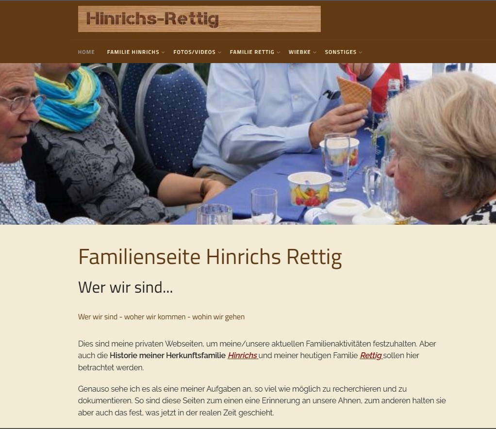 Familienseite Hinrichs - Rettig Oldenburg